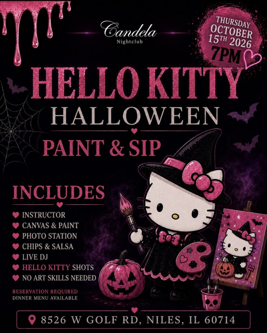 HELLO KITTY HALLOWEEN PAINT & SIP