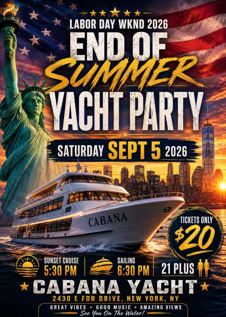 Labor Day Weekend End Of Summer Yacht Party Cruise At Cabana