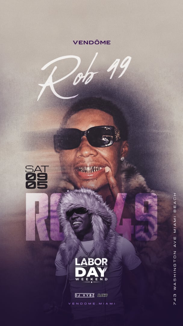 Motion Picture Saturdays Labor Day Weekend 2026 Rob 49 Live At Vendome Miami