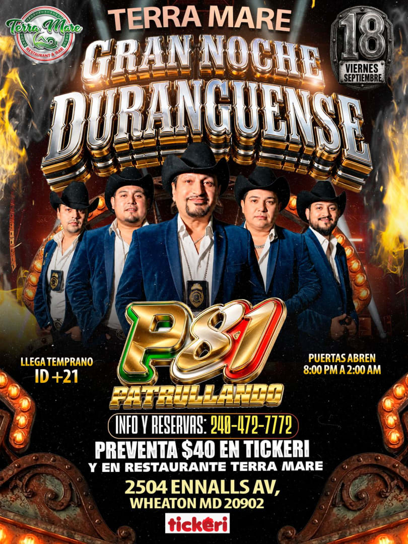 Gran Noche Duranguense con P81 Patrullando en Wheaton MD