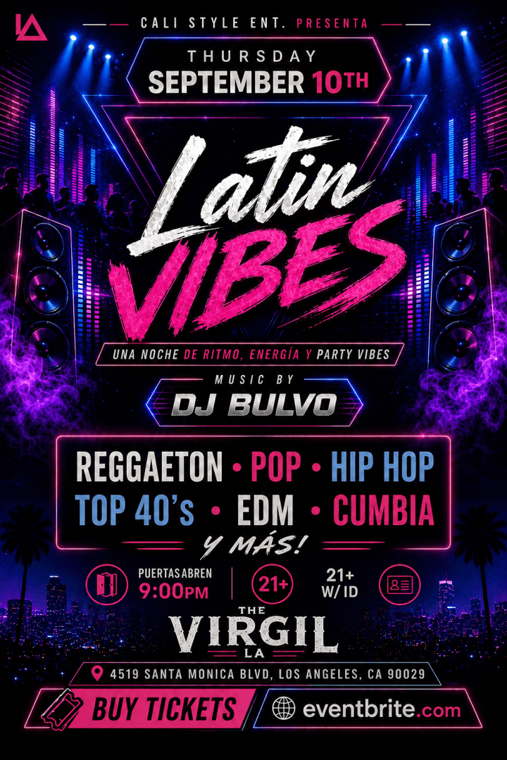 LATIN VIBES NIGHT!!