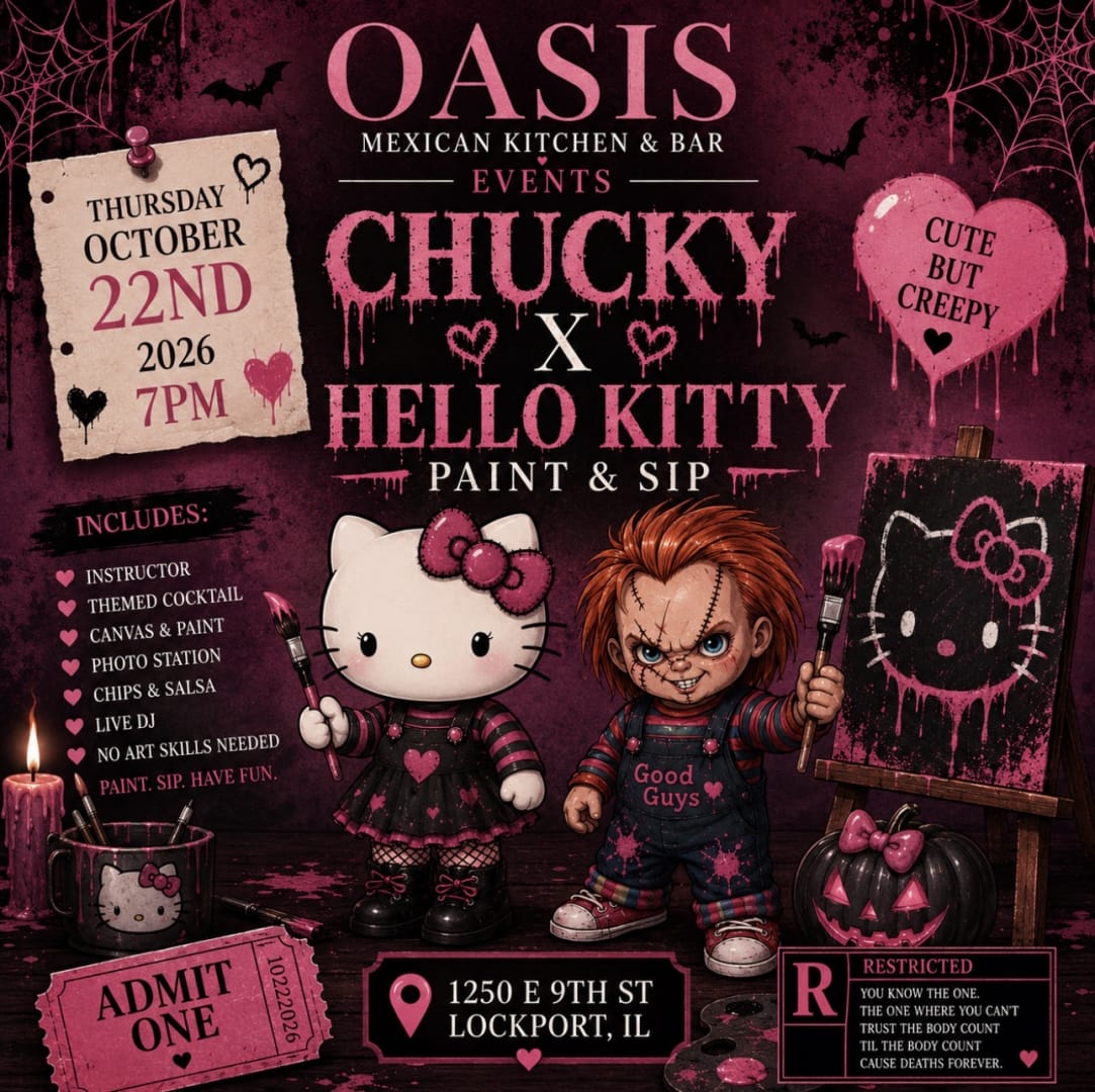 Chucky X Hello Kitty Paint & Sip