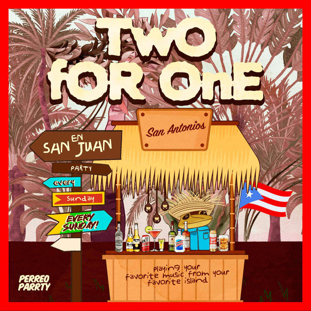 2-for-1 in San Juan - Latin Sunday Party @ Reggaeton Bar San Antonios