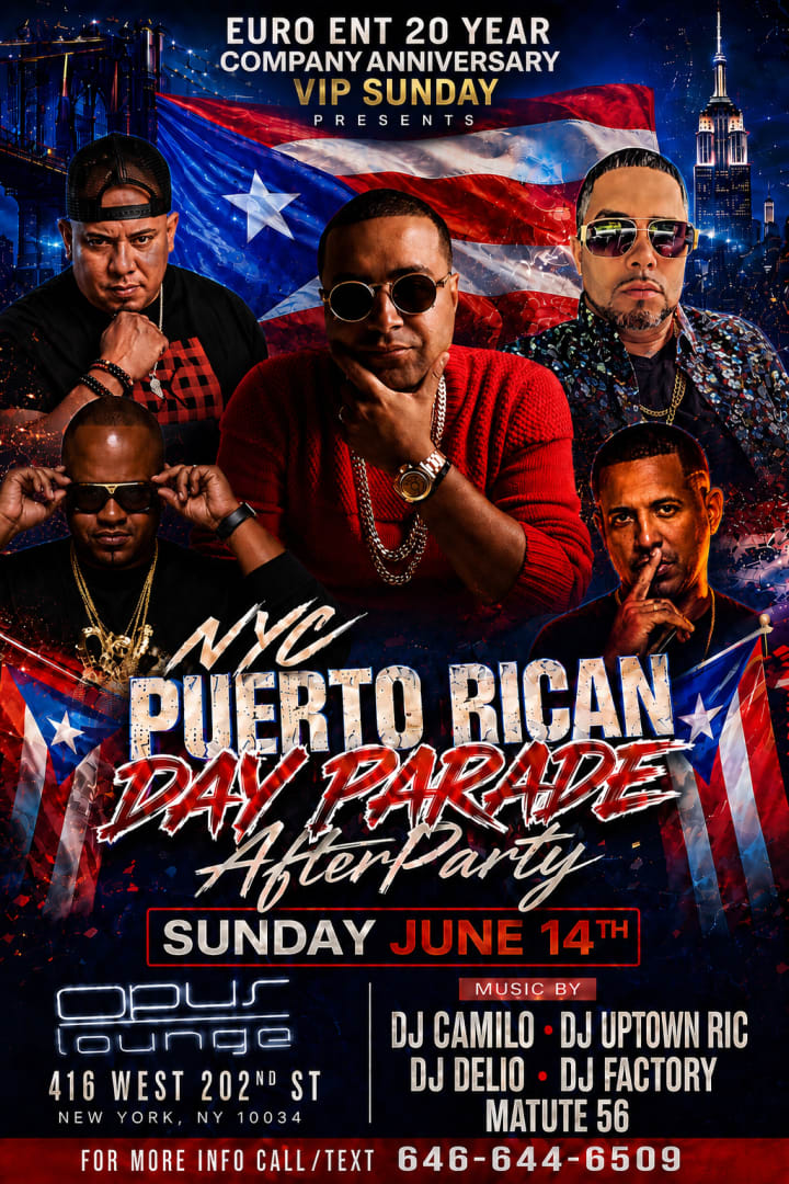 VIP Sundays Official Puerto Rican Day Parade After Party Euro Ent