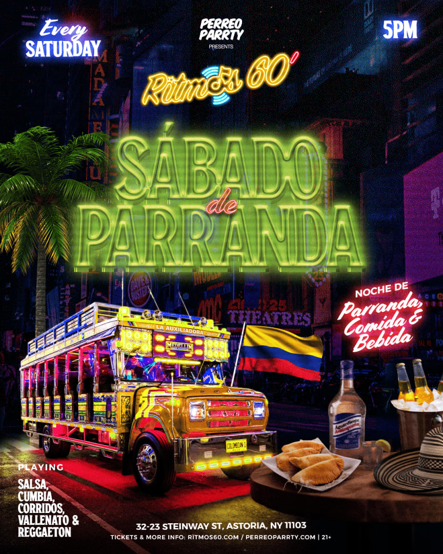 Ritmos: Sabado de Parranda - Colombian Salsa, Vallenato Reggaeton Party NYC