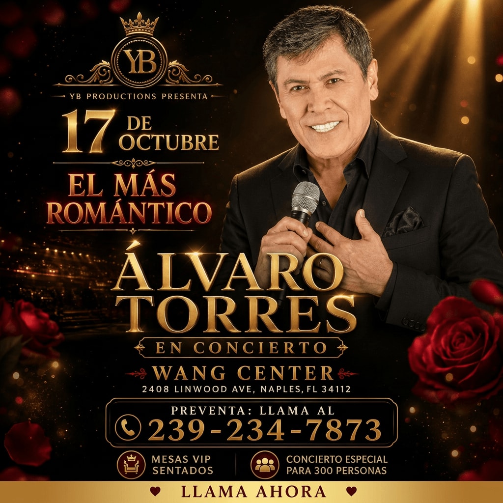 Álvaro Torres en Naples – Concierto 2026
