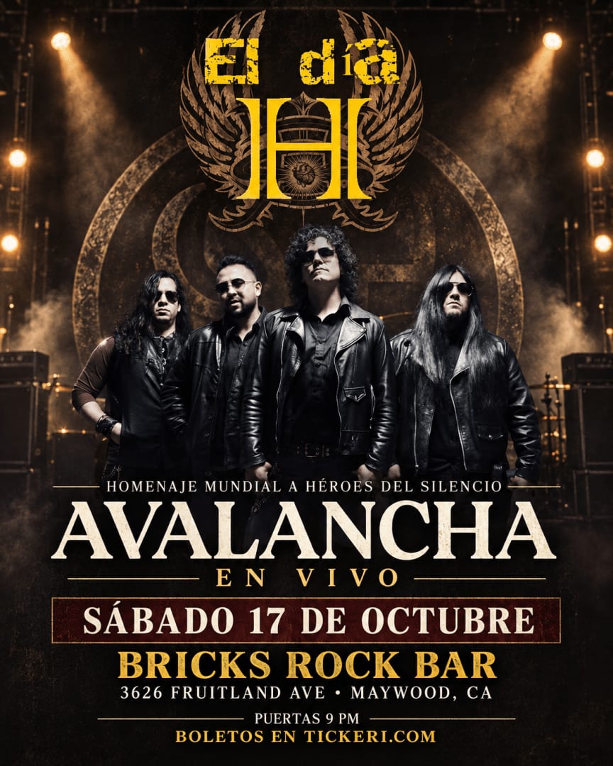 EL DÍA H LLEGA A BRICKS ROCK BAR EN MAYWOOD CON AVALANCHA EN VIVO