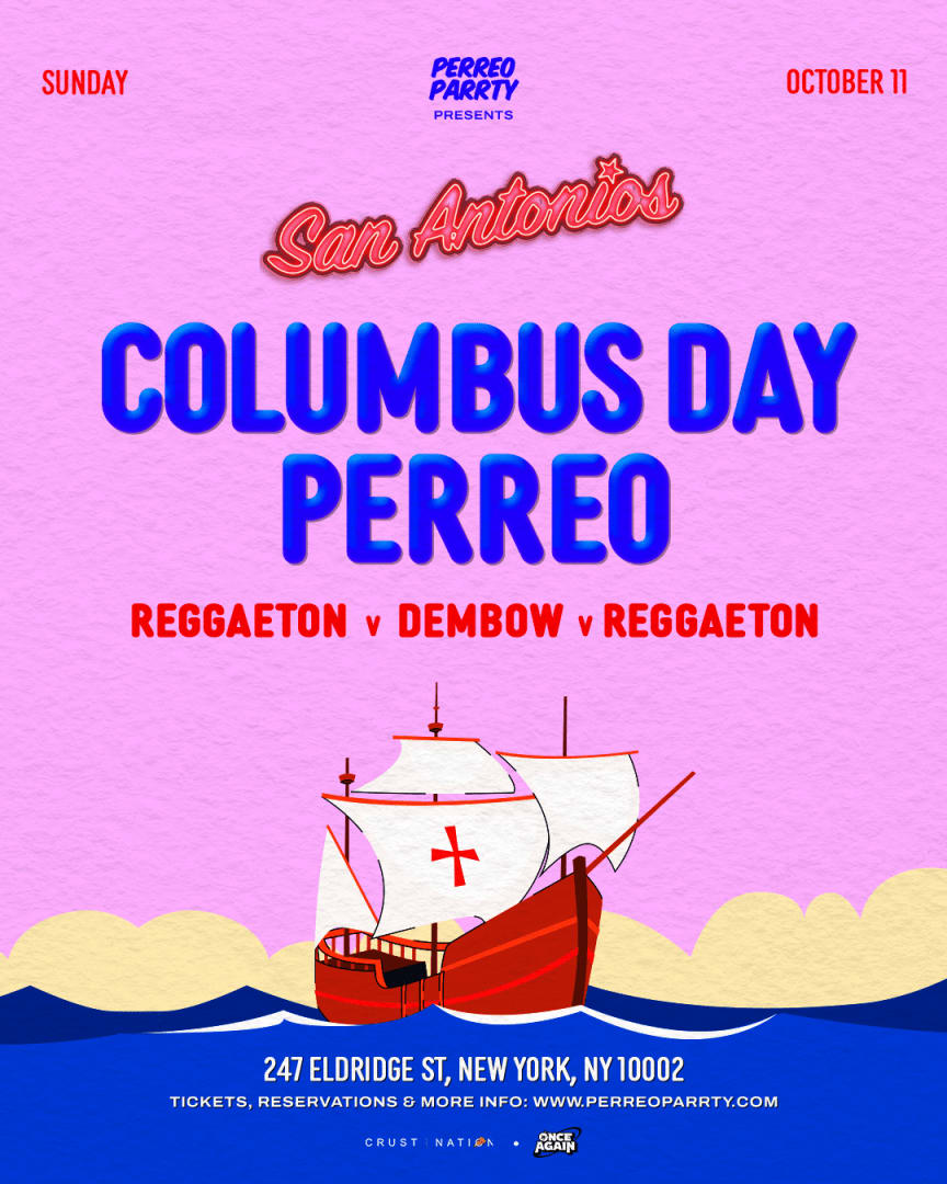 Colombus Day Perreo at San Antonios #1 Reggaeton Cocktail Bar