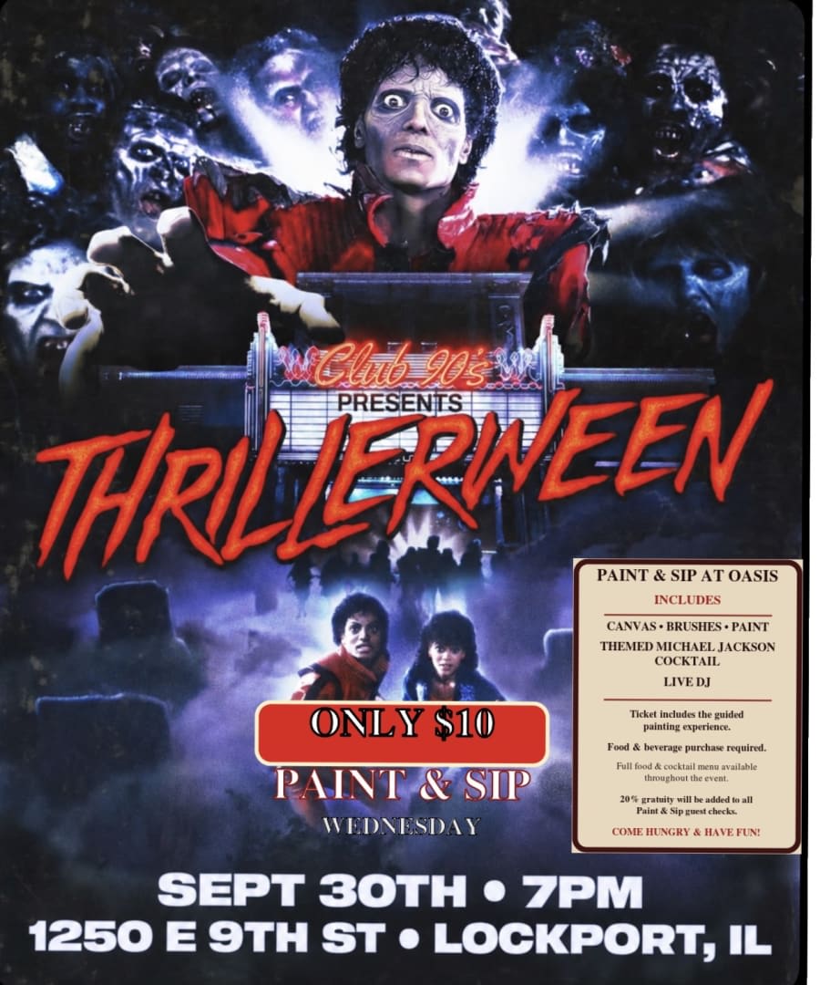 Michael Jackson THRILLERWEEN Paint & Sip in Lockport - Tickets