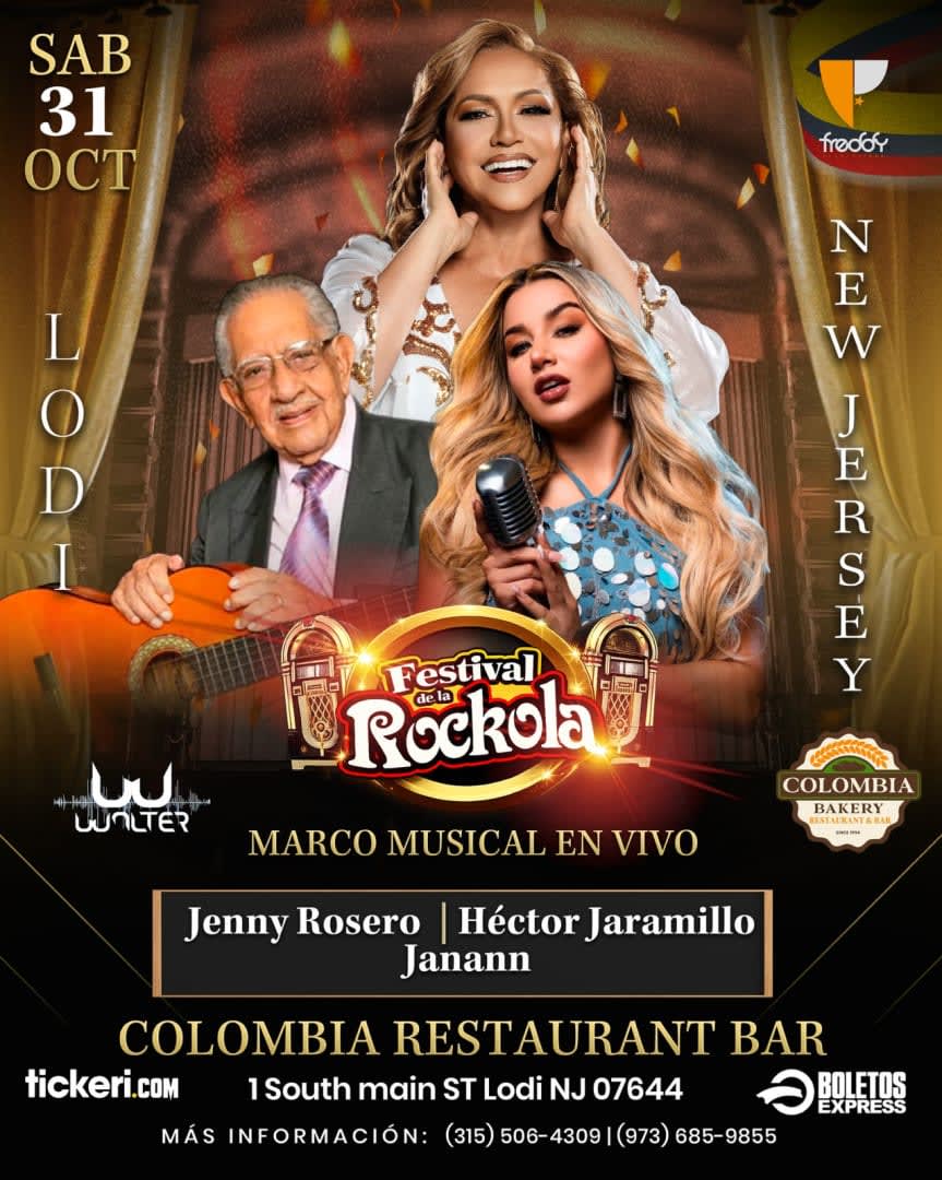 FESTIVAL DE LA ROCKOLA | JENNY ROSERO, HECTOR JARAMILLO &JANANN EN LODI NJ
