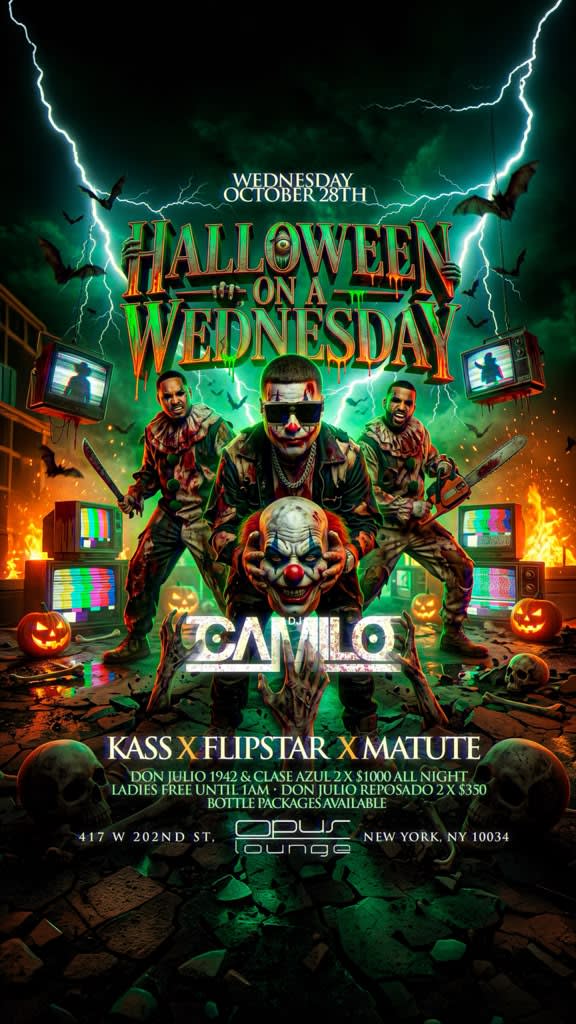 Main Event Wednesdays Halloween Edition DJ Camilo Live At Opus Lounge
