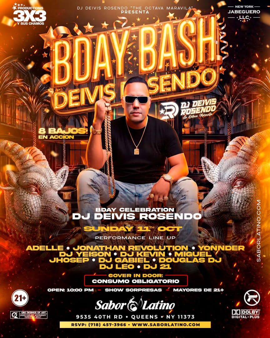 BDAY BASH DEIVIS ROSENDO | Sabor Latino