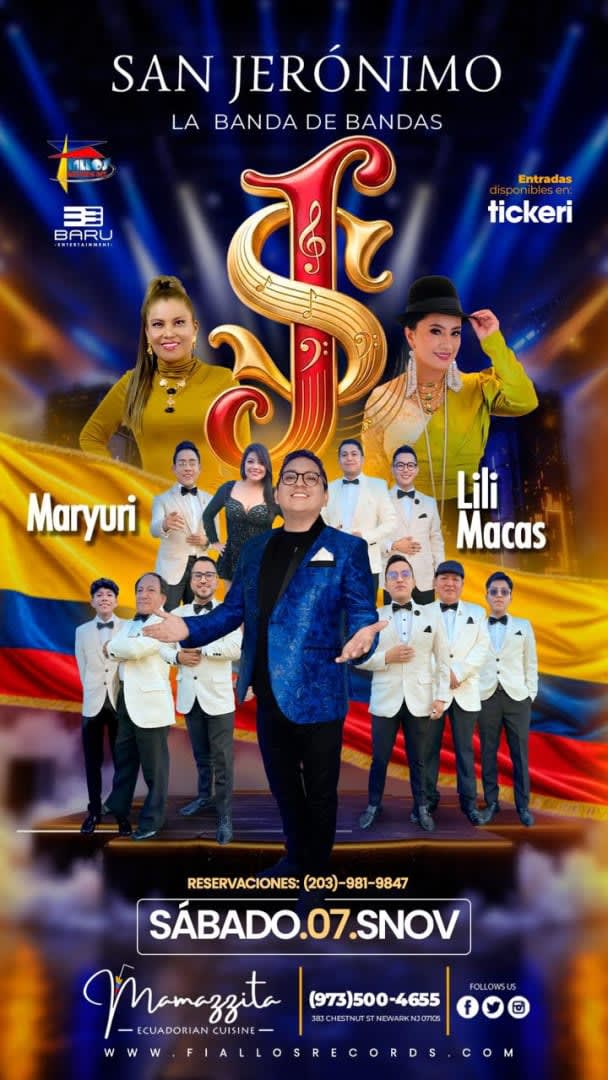 NEWARK NJ l LLEGA EL BANDAZO 2026 CON LA SAN JERONIMO LA BANDA DE BANDAS -MARJORY-LILI MACAS (EN CONCIERTO)