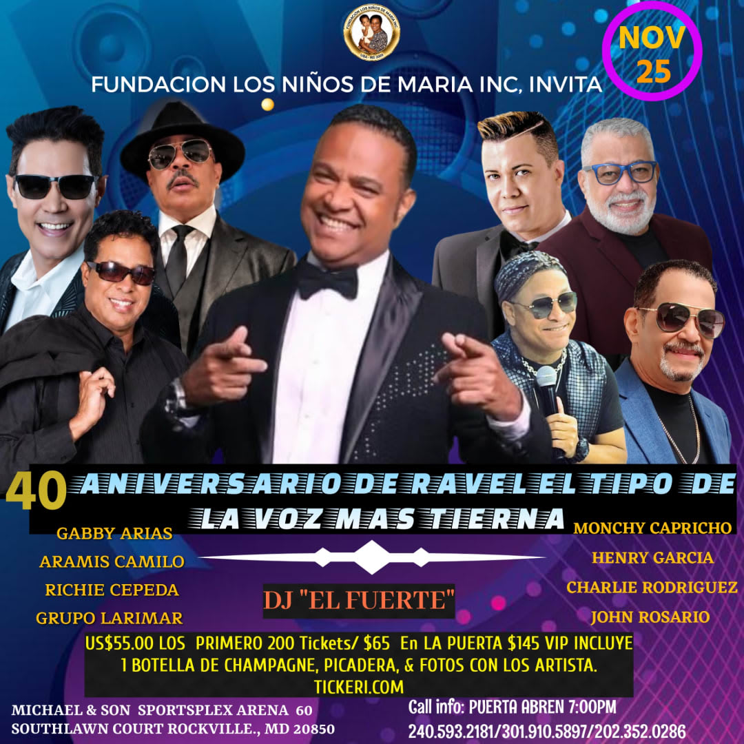 40TH Aniversario de Ravel “El Tipo de la voz más Tierna del merengue”.