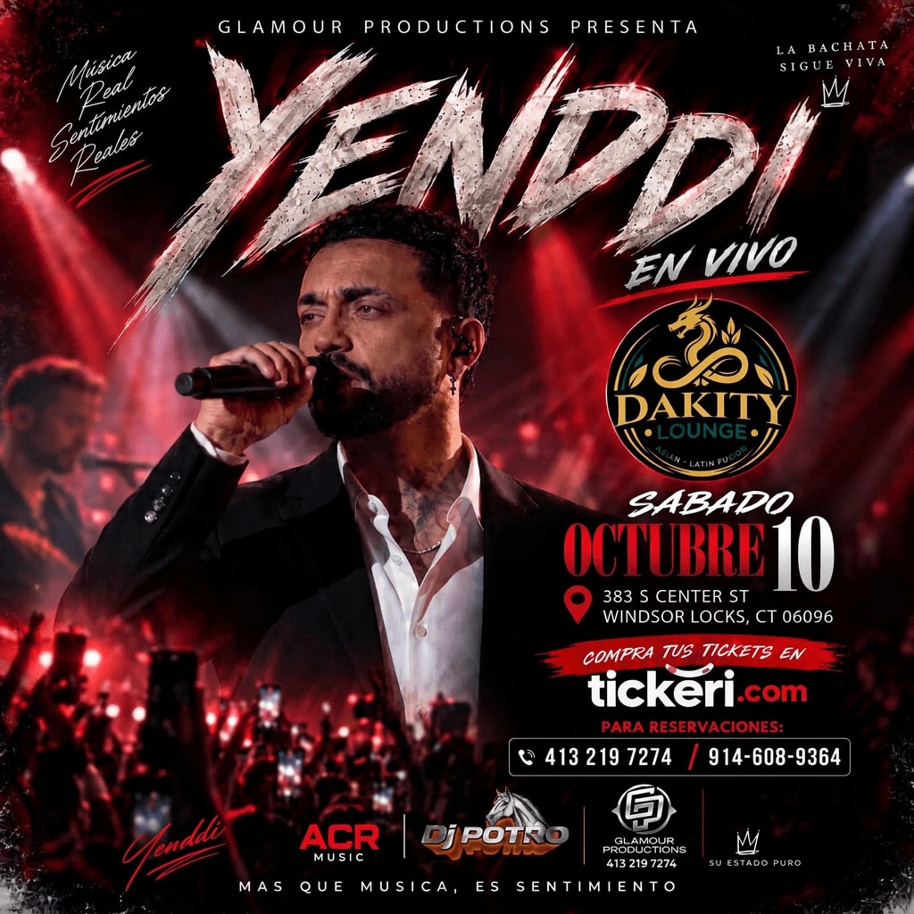 Yenddi en Windsor Locks, Connecticut – Tour 2026