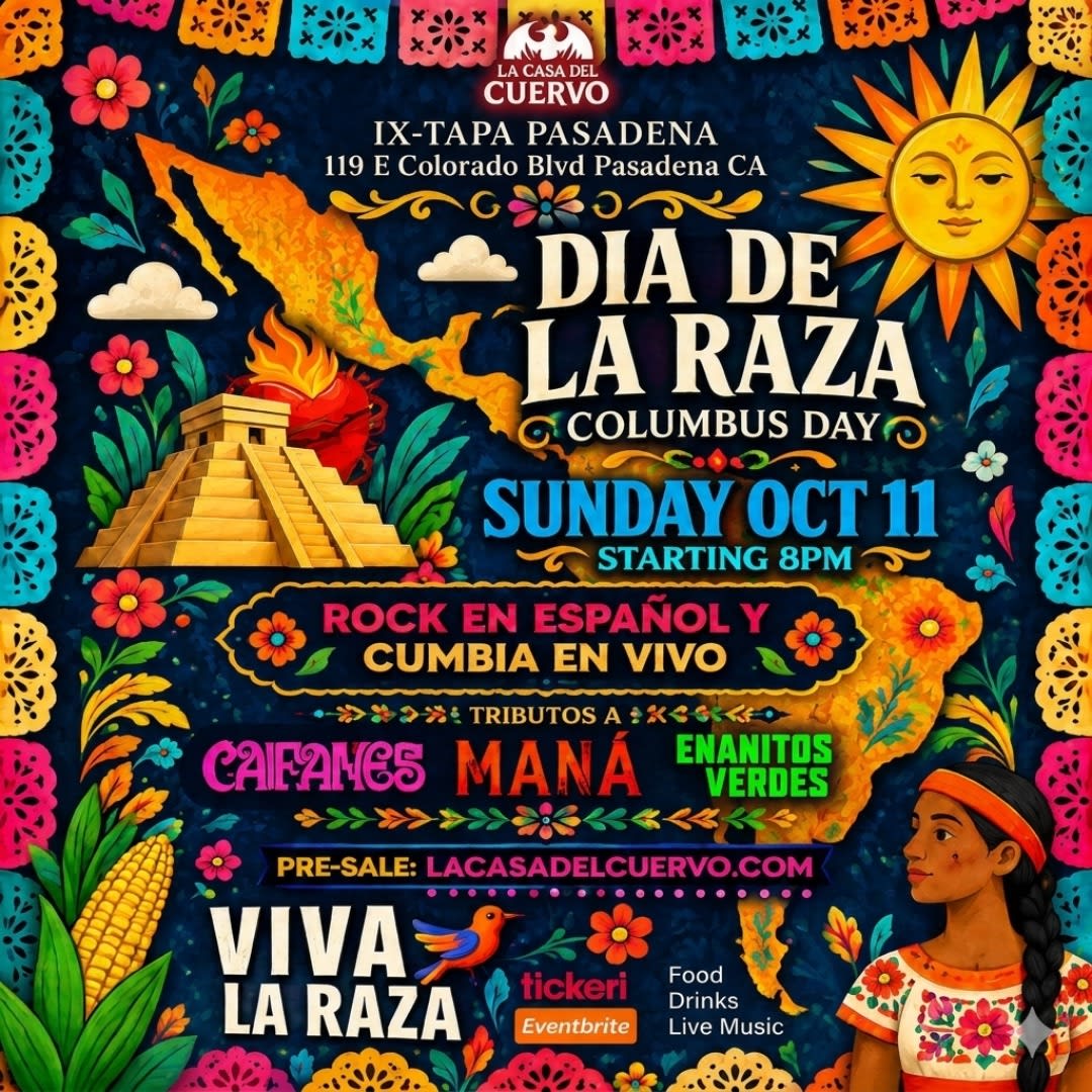 Columbus Day Weekend. Mana, Caifanes, Enanitos Verdes. Tributos En Vivo En Pasadena