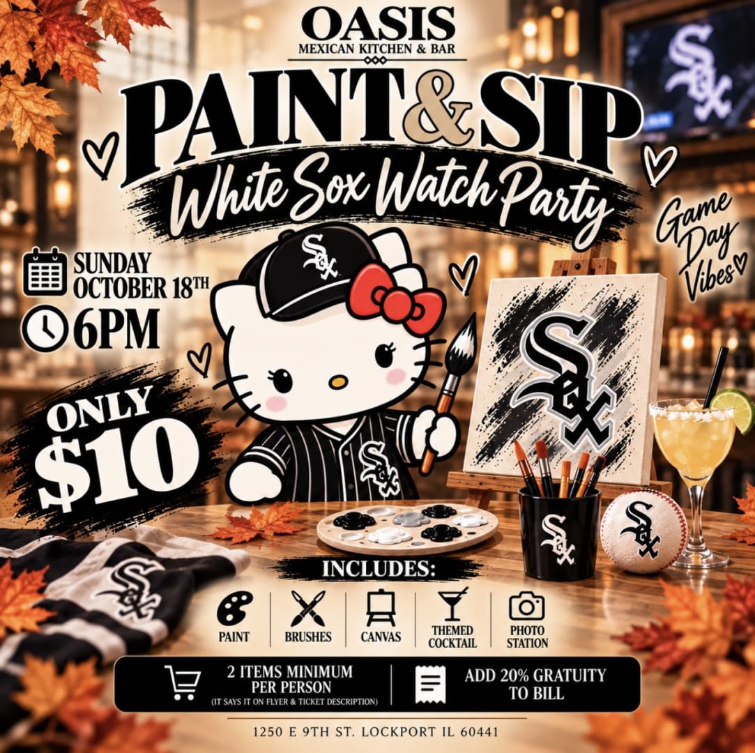 Hello Kitty White Sox Paint & Sip