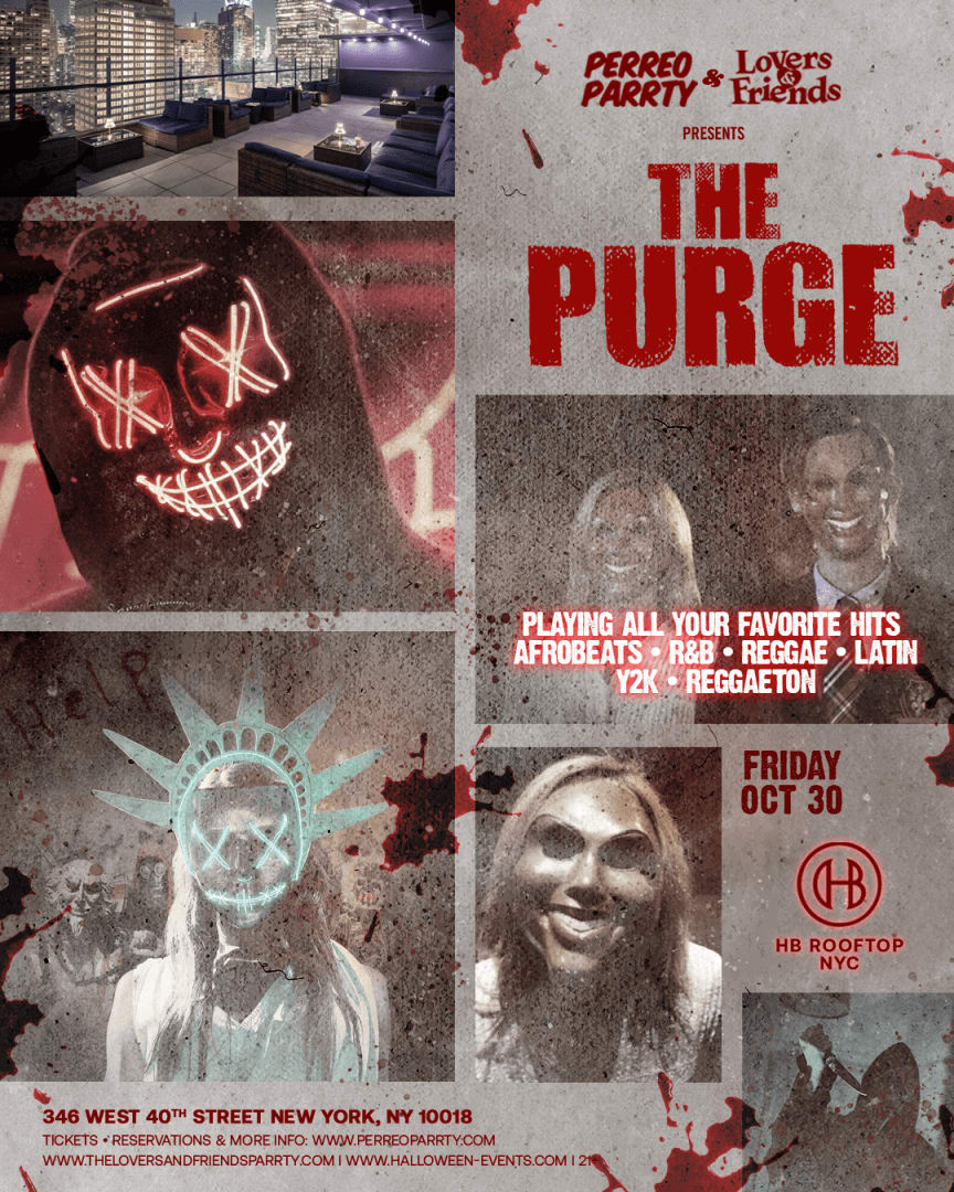 The Purge Halloween Hotel Rooftop - Afrobeats + R&B + Reggae Party Skyline