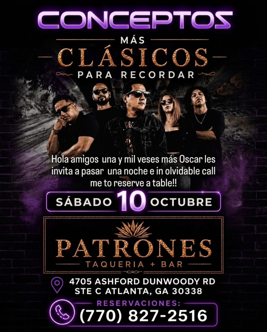 🔥 NOCHE DE DISCO CON CONCEPTOS EN PATRONES ATLANTA OCT 10🔥