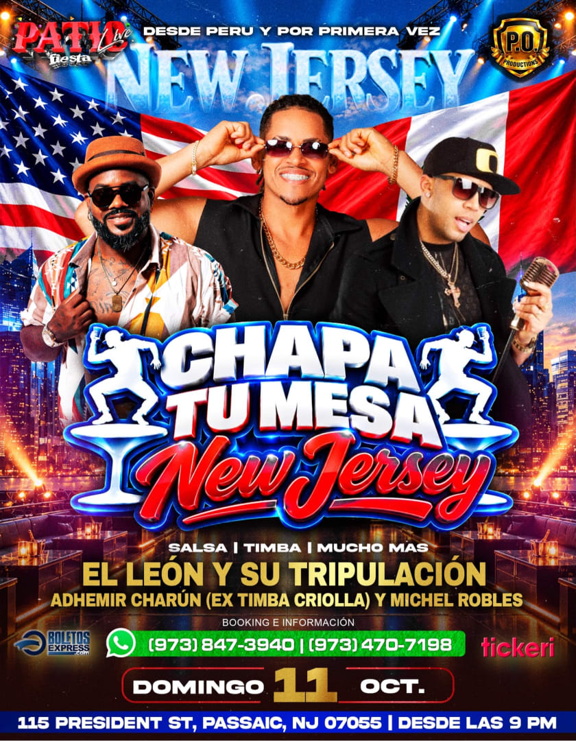 Chapa tu mesa New Jersey