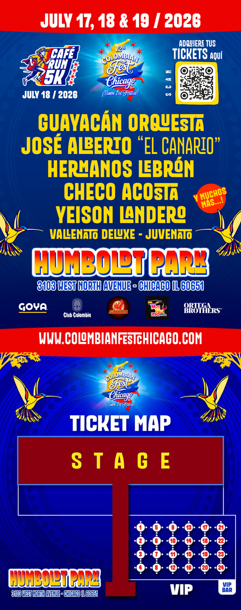 12th Colombian Fest Chicago flyer