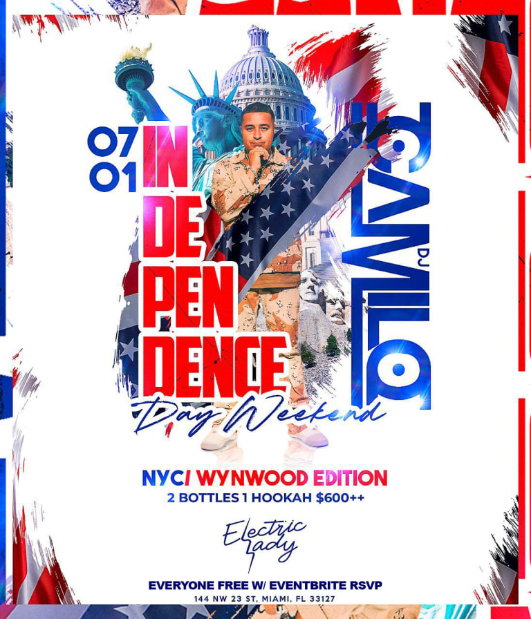 Event - Independence Day Weekend 2023 DJ Camilo Live At Electric Lady - Miami, Florida - July 1, 2023 | concert tickets