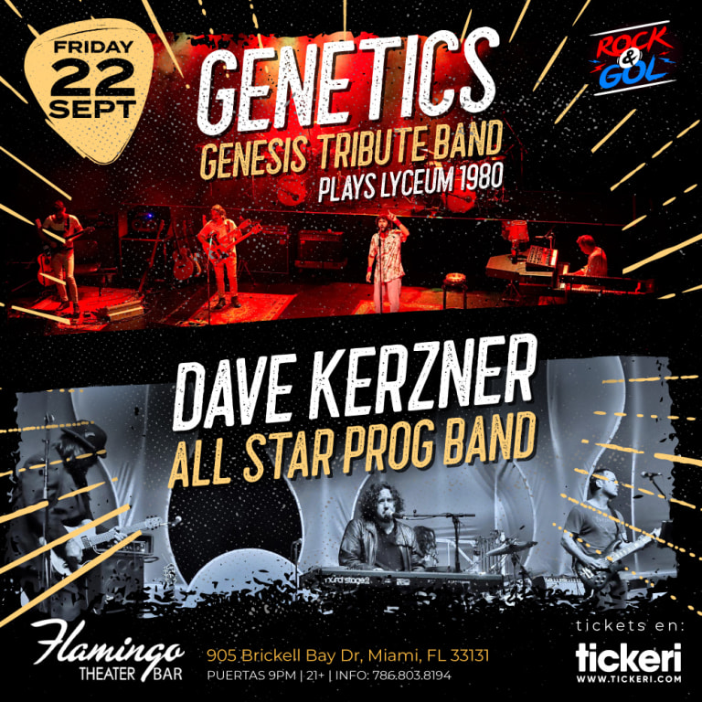 Event - GENETICS GENESIS TRIBUTE BAND & DAVE KERZNER ALL STAR PROG BAND MIAMI FLORIDA**CANCELED** - Miami, Florida - September 22, 2023 | concert tickets