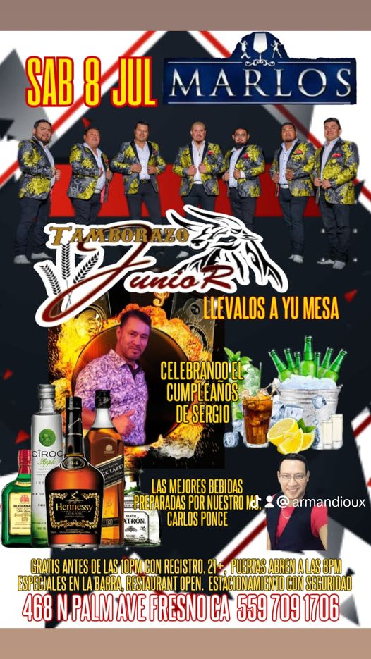 Event - TAMBORAZO JR  EN MARLOS FRESNO - FRESNO, California - July 8, 2023 | concert tickets