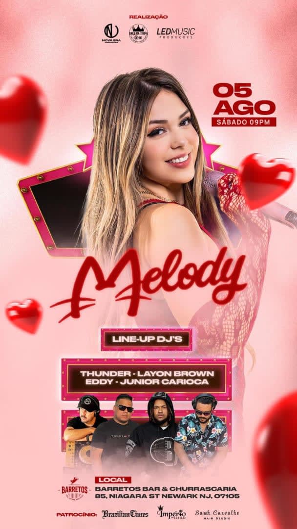 Event - Melody ao vivo - Newark, New Jersey - 5 de agosto de 2023 | concert tickets