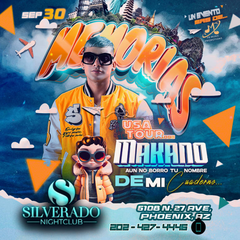 Event - MAKANO MEMORIAS TOUR USA - PHOENIX - Phoenix, Arizona - September 30, 2023 | concert tickets