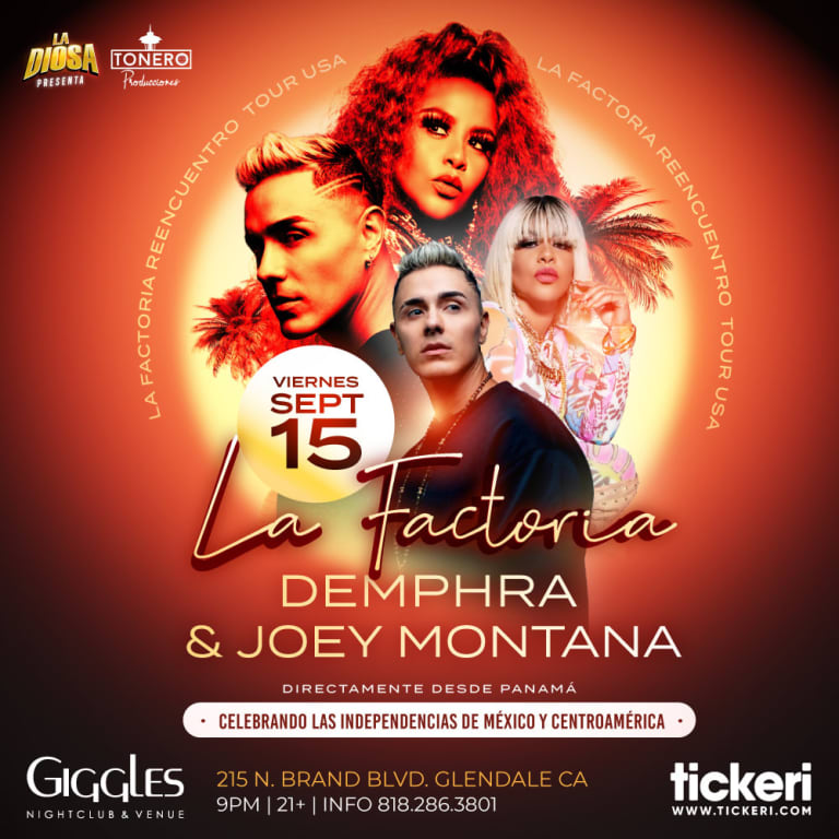 Event - LA FACTORIA DEMPHRA Y JOEY MONTANA EN LOS ANGELES - Glendale, California - September 15, 2023 | concert tickets