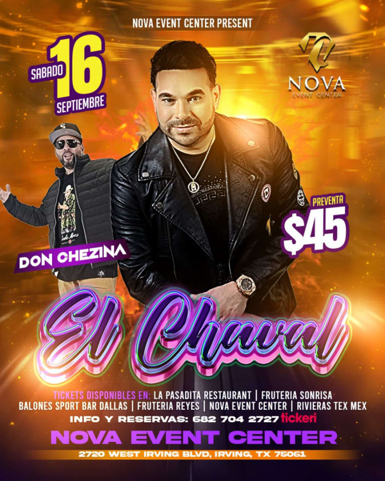 Event - El Chaval de la Bachata | Don Chezina - Irving, Texas - September 16, 2023 | concert tickets
