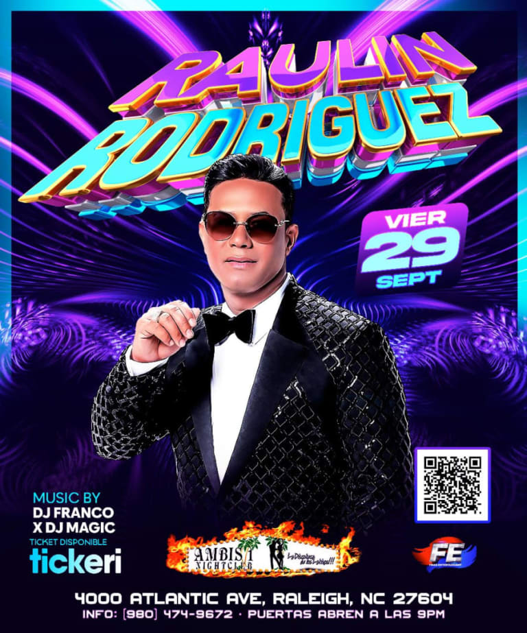 Event - RAULIN RODRIGUEZ - Raleigh, North Carolina - September 29, 2023 | concert tickets
