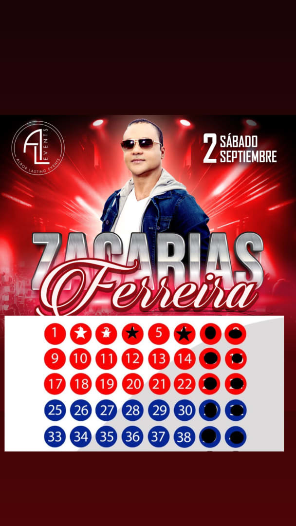 Event - ZACARIAS FERREIRA EN CONCIERTO NEXT LEVEL EVENT CENTER - Homestead, Florida - September 2, 2023 | concert tickets