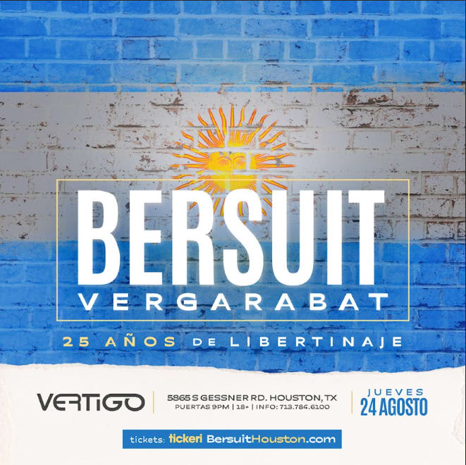 Event - BERSUIT EN CONCIERTO ! HOUSTON TEXAS - Houston, Texas - 24 de agosto de 2023 | concert tickets