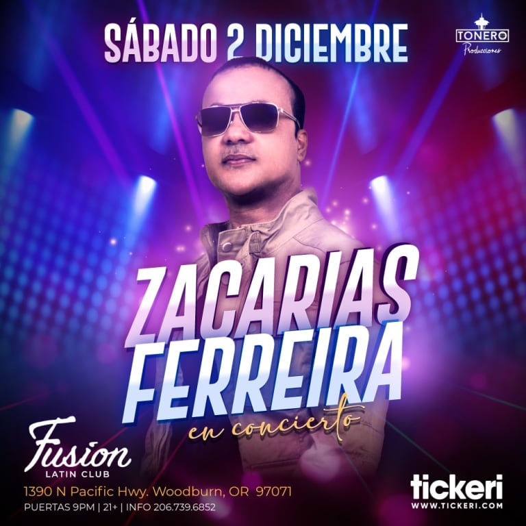 Event - ZACARIAS FERREIRA EN PORTLAND - Woodburn, Oregon - December 2, 2023 | concert tickets