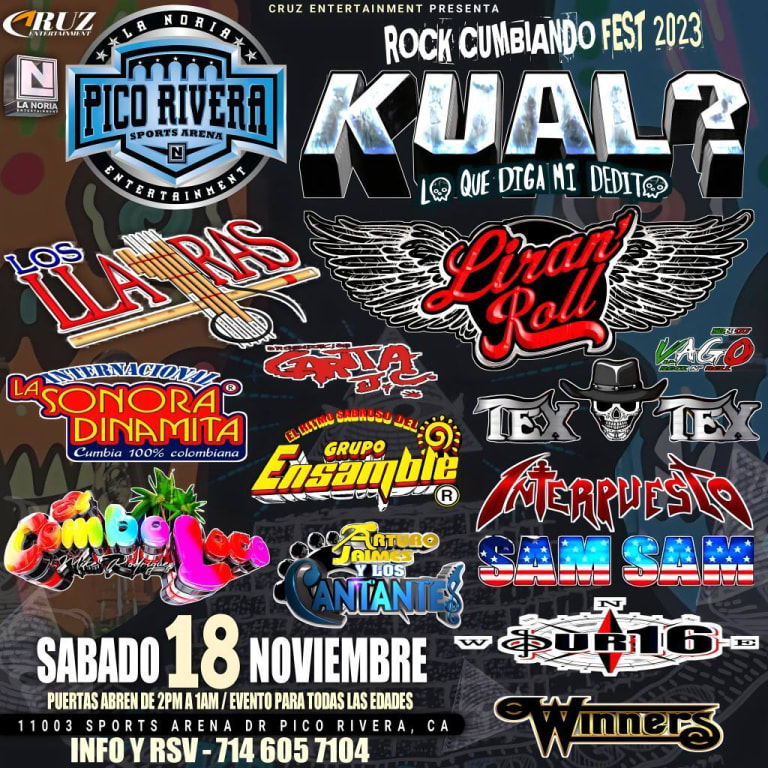 Event - ROCK CUMBIANDO FEST 2023 - Pico Rivera, California - November 18, 2023 | concert tickets
