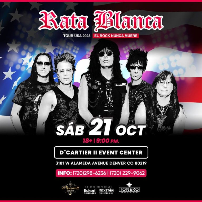 Event - RATA BLANCA EN CONCIERTO ! DENVER COLORADO - Denver, Colorado - October 21, 2023 | concert tickets