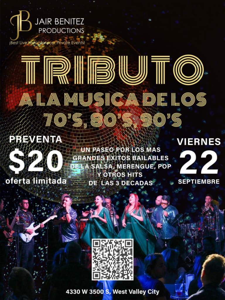 Event - TRIBUTO A LA MUSICA DE LOS 70's 80's y 90's BAILABLES - West Valley City, Utah - September 22, 2023 | concert tickets