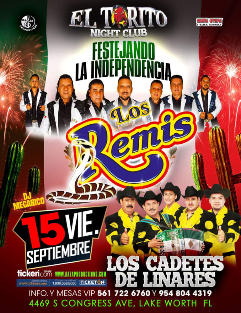 Event - LOS REMIS , LOS CADETES DE LINARES EN VIVO ! - Lake Worth, Florida - September 15, 2023 | concert tickets