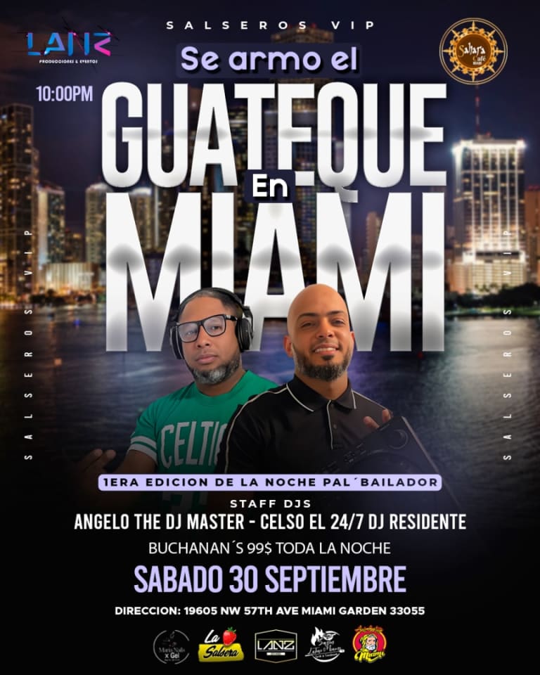 Event - LA NOCHE DE LOS SALSEROS VIP AL SON DEL GUATEQUE - Miami Gardens, Florida - September 30, 2023 | concert tickets
