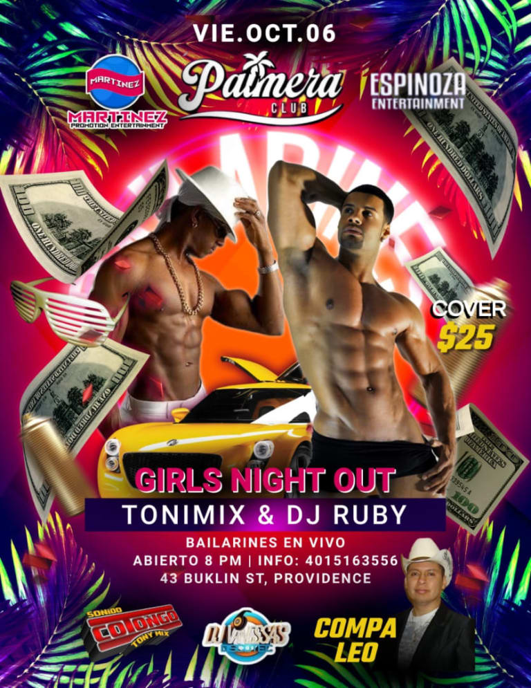 Event - Girls Night Out SHOW SOLO PARA MUJERES en Palmera Club de Providence - Providence, Rhode Island - 6 de octubre de 2023 | concert tickets