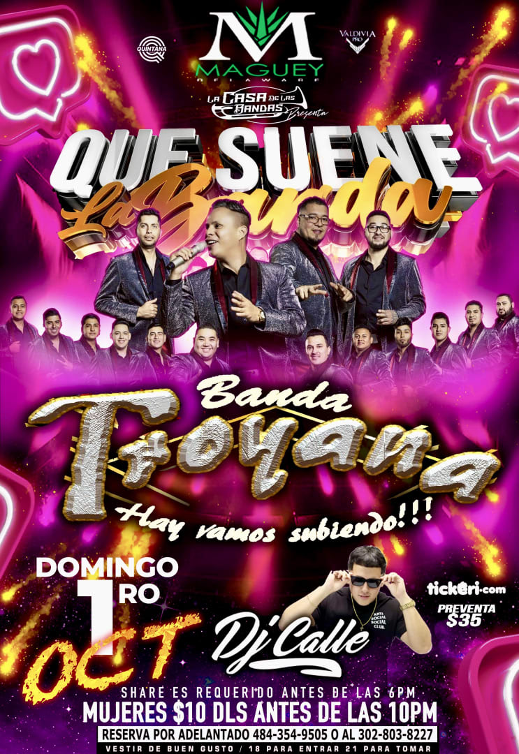 Event - BANDA LA TROYANA  - Wilmington, Delaware - October 1, 2023 | concert tickets