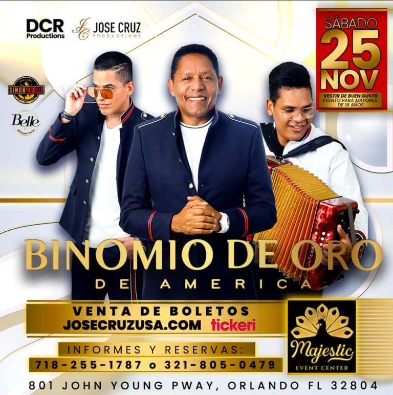 Event - ORLANDO, FLORIDA. EL BINOMIO DE ORO DE AMERICA EN CONCIERTO EN MAJESTIC - Orlando, Florida - November 25, 2023 | concert tickets