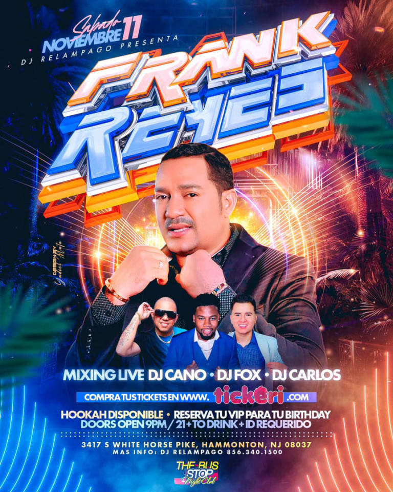 Event - Frank Reyes en Vivo - Hammonton, New Jersey - November 11, 2023 | concert tickets