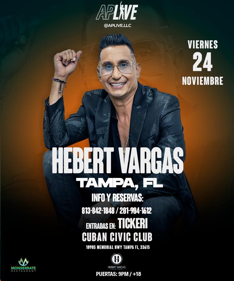 Event - HEBERT VARGAS EN CONCIERTO ! POSTPONED - Tampa, Florida - November 24, 2023 | concert tickets