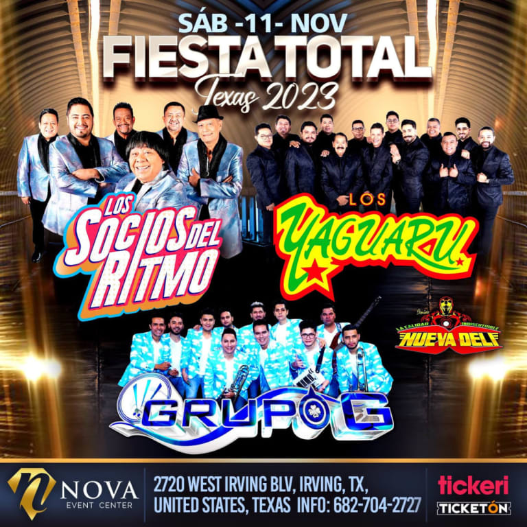 Event - Fiesta Total Con Los Socios del Ritmo, Los Yaguaru y Grupo G - Irving, Texas - November 11, 2023 | concert tickets