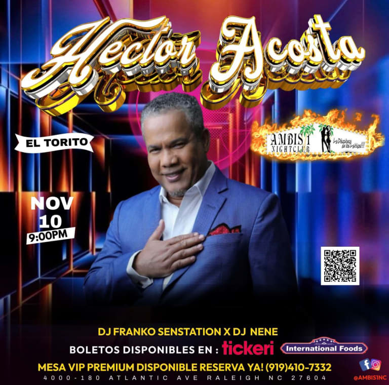 Event - HECTOR ACOSTA ( EL TORITO) - Raleigh, North Carolina - November 10, 2023 | concert tickets