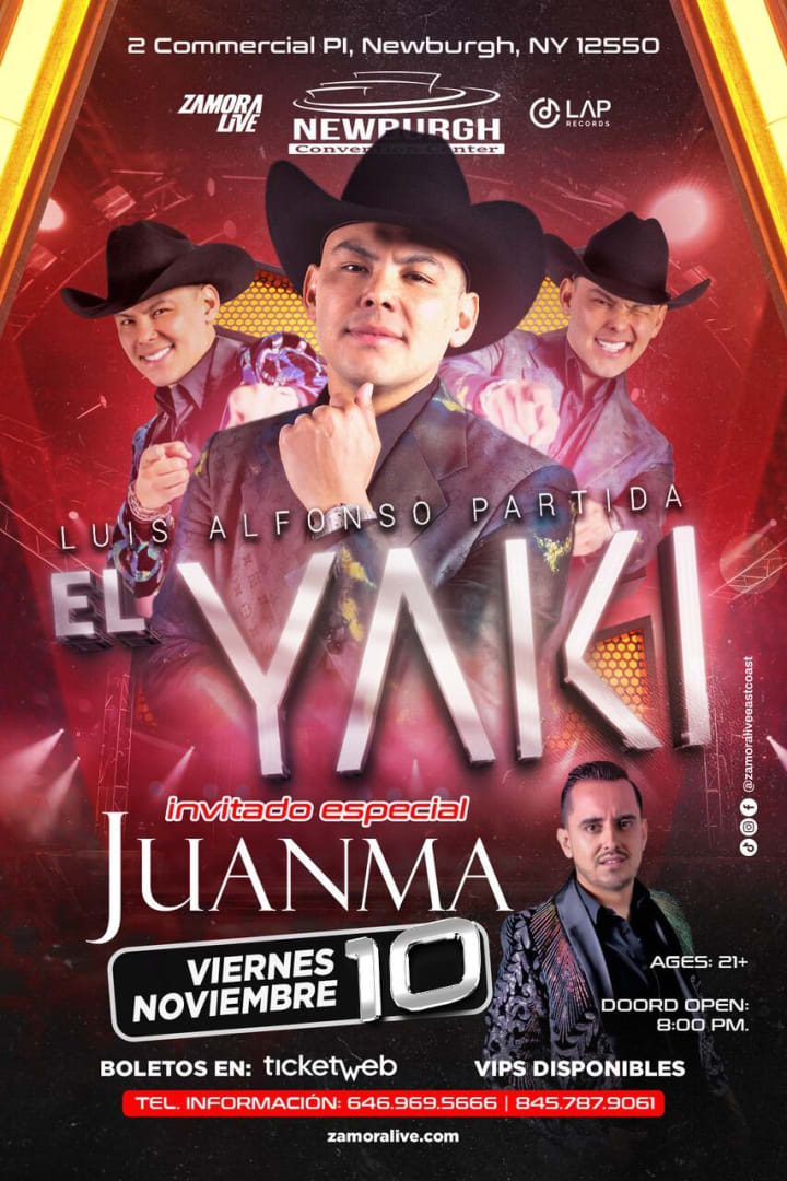 Event - Luis Alfonso Partida El Yaki en Concierto - Newburgh, New York - November 10, 2023 | concert tickets