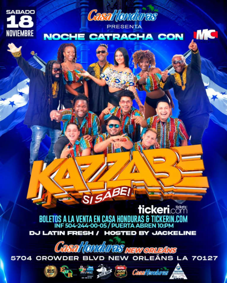 Kazzabe KAZZABE EN CONCIERTO !!! in New Orleans - Tickets 2023-11-18 | Casa ...